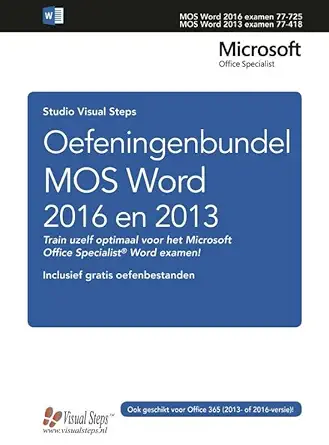 oefeningenbundel mos word 2016 en 2013 1st edition studio visual steps 9059055624, 978-9059055629