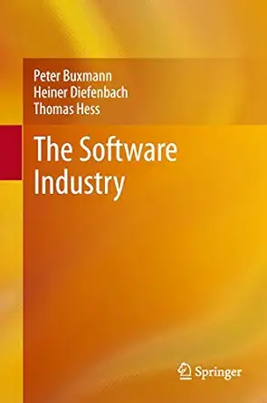 the software industry 1st edition buxmann 3642315097, 978-3642315091