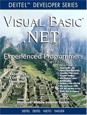 visual basic net for experienced programmers 1st edition harvey m deitel ,paul j deitel 0130461318,