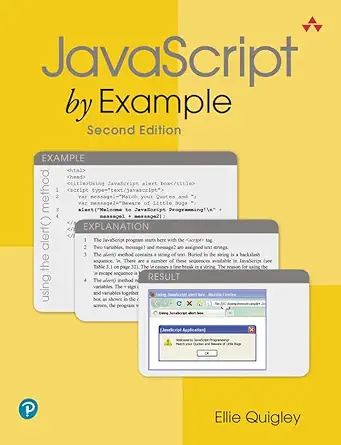 javascript by example 1st edition ellie quigley 0137054890, 978-0137054893
