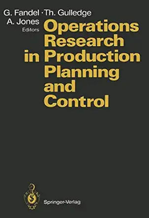 operations research in production planning and control proceedings of a joint german/us conference hagen