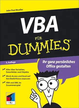 vba fa 1/4r dummies ihr ganz persa nliches office gestalten 1st edition john paul mueller 3826631463,