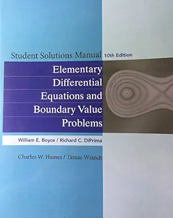 student solutions manual to accompany boyce elementary differential equations 10e and elementary differential