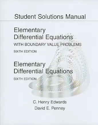 student solutions manual for elementary differential equations with boundary value problems 1st edition c