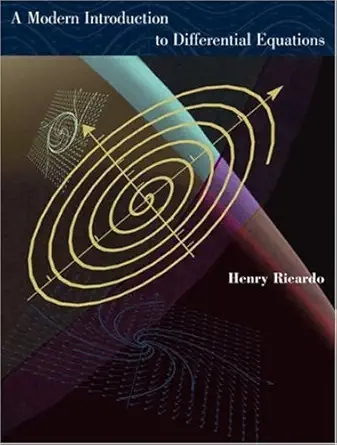 a modern introduction to differential equations 1st edition henry ricardo 0749559721, 978-0618042395
