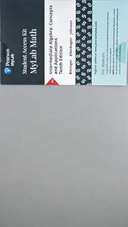 intermediate algebra concepts and applications mylab math with pearson etext access code 1st edition marvin