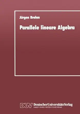 parallele lineare algebra parallele la sungen ausgewa hlter linearer gleichungssysteme bei unterschiedlichen