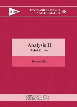 analysis ii 1st edition terence tao 9380250657, 978-9380250656