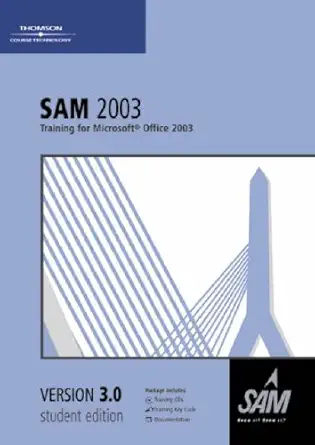 sam 2003 training 3 0 1st edition cengage learning course technology 0619172371, 978-0619172374