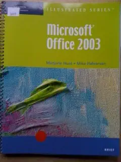 microsoft office 2003 illustrated brief 1st edition marjorie s hunt ,michael halvorson 0619188251,