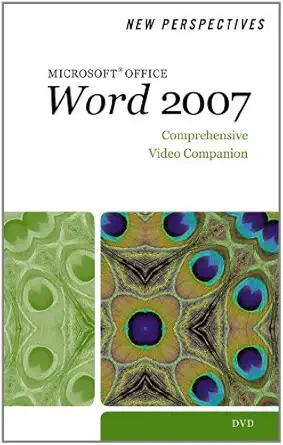 video companion dvd for zimmerman/zimmerman/shaffer/pinards new perspectives on microsoft office word 2007