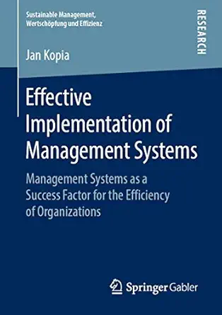 effective implementation of management systems management systems as a success factor for the efficiency of