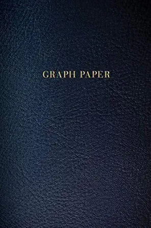 graph paper executive style composition notebook dark blue leather style softcover 6 x 9 100 pages 1st