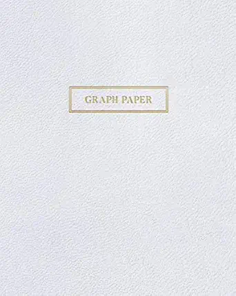 graph paper executive style composition notebook white leather style softcover 8 x 10 100 pages 1st edition