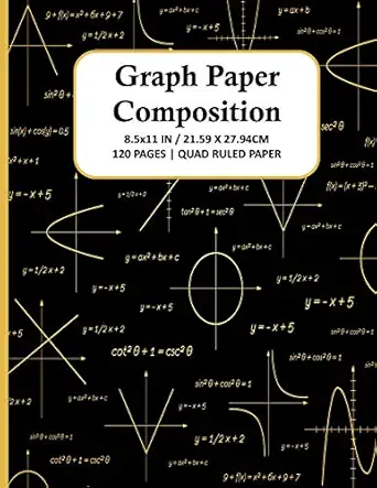 graph paper composition notebook quad ruled 5x5 grid paper for math and science students school college