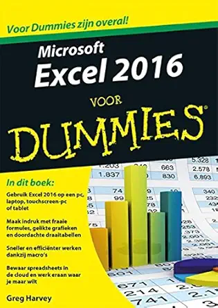 microsoft excel 2016 voor dummies 1st edition greg harvey 9045351242, 978-9045351247