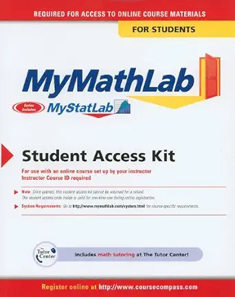 mymathlab / mystatlab access code 1st edition david m levine ,david f stephan ,timothy c krehbiel ,mark l