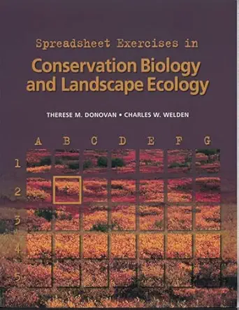 conservation biology and landscape ecology spreadsheet exercises 1st edition therese m donovan ,charles w