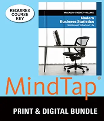 bundle modern business statistics with microsoft excel loose leaf version 5th + mindtap business statistics 2