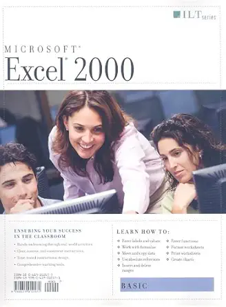 course ilt microsoft excel 2000 basic 1st edition adam a wilcox 0619010177, 978-0619010171