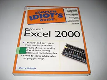 the complete idiots guide to microsoft excel 2000 1st edition sherry kinkoph 0789718685, 978-0789718686