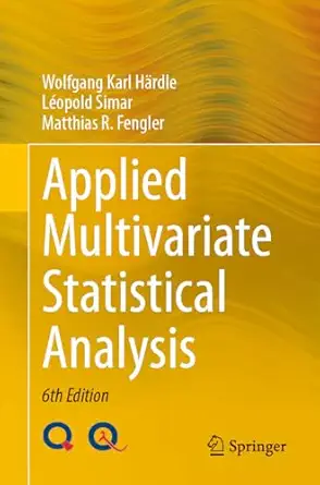 applied multivariate statistical analysis 1st edition wolfgang karl ha rdle ,la c opold simar ,matthias r