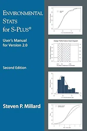 environmentalstats for s plusa usera s manual for version 2 0 1st edition steven p millard 0387953981,