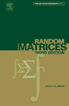 random matrices volume 142 1st edition madan lal mehta 1483299899, 978-1483299891