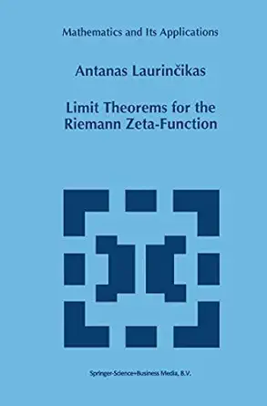 limit theorems for the riemann zeta function 1st edition antanas laurincikas 904814647x, 978-9048146475