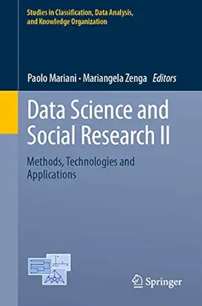 data science and social research ii methods technologies and applications 1st edition paolo mariani