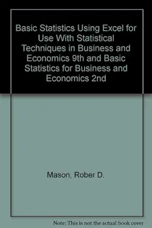basic statistics using excel for use with statistical techniques in business and economics 9th and basic