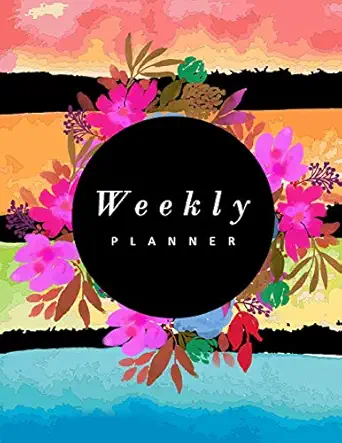 weekly planner 48 weekly schedule organizer undated planner unique customized cover themed colored interior