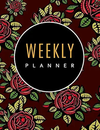 weekly planner 48 weekly schedule organizer undated planner unique customized cover themed colored interior