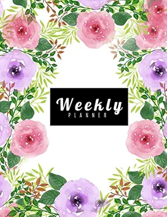 weekly planner 48 weekly schedule organizer undated planner unique customized cover themed colored interior