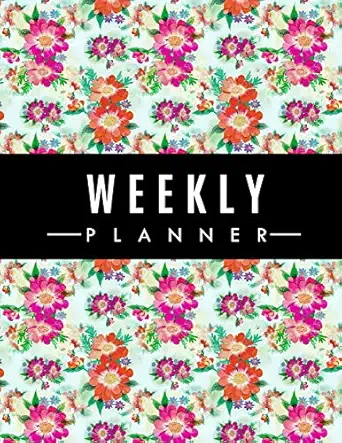 weekly planner 48 weekly schedule organizer undated planner unique customized cover themed colored interior