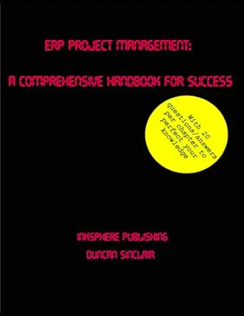 erp project management a comprehensive handbook for success 1st edition duncan sinclair 248815900x,