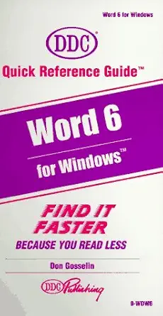 word 6 for windows 1st edition don gosselin 1562431404, 978-1562431402