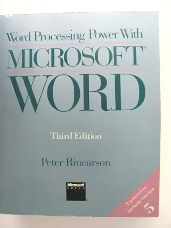 word processing power with microsoft word 1st edition peter rinearson ,joanne woodcock 1556151268,