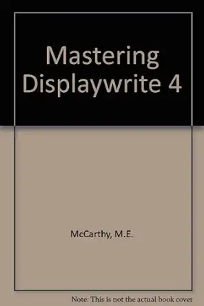 mastering display write 4 1st edition michael e mccarthy 0895885107, 978-0895885104