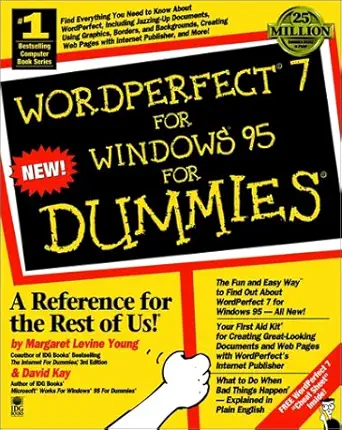 wordperfect 7 for windows 95 for dummies 1st edition margaret levine young ,david c kay 1568849494,