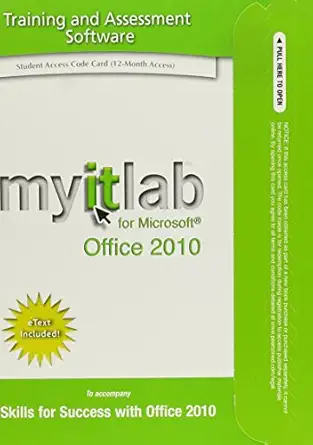 skills for success with office 2010 access code only 1st edition inc pearson education 0131392557,
