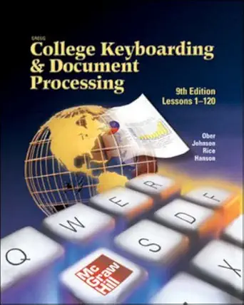 gregg college keyboarding and document processing lessons 1 120 home version kit 3 word 2000 1st edition scot
