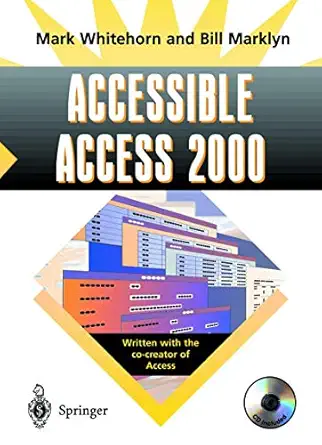 accessible access 2000 1st edition mark whitehorn ,bill marklyn 1852333138, 978-1852333133