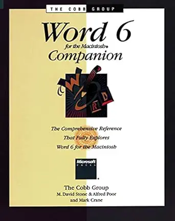 word 6 for the macintosh companion 1st edition cobb group 1556156448, 978-1556156441