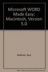 microsoft word made easy covers release 5 1st edition paul hoffman 0078814839, 978-0078814839