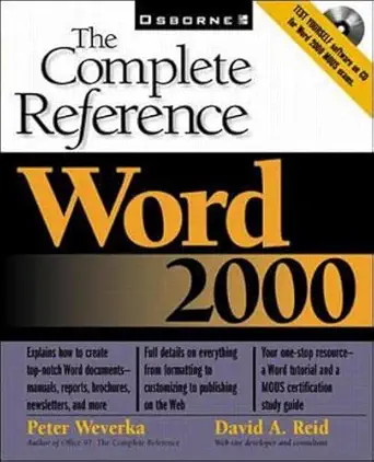word 2000 the complete reference 1st edition peter weverka ,david a reid 0072119691, 978-0072119695