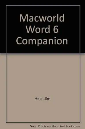 macworld word 6 companion 1st edition jim heid 1568840829, 978-1568840826