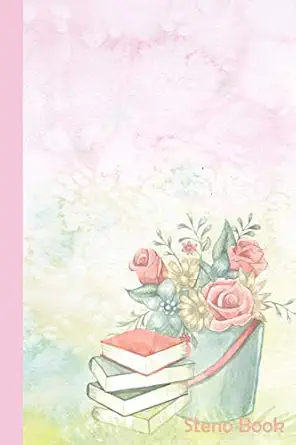 steno book gregg style ruled shorthand stenography notebook for stenographers 120 pages 6 by 9 spring roses