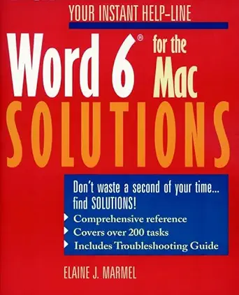 word 6 for the mac solutions 1st edition elaine marmel 0471008095, 978-0471008095