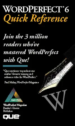 wordperfect 6 quick reference 1st edition margaret d hobbie ,bob beck ,gary pickavet 1565290844,